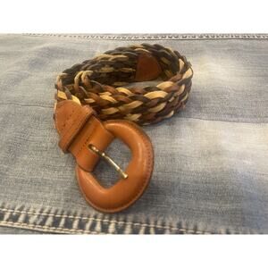 Vintage Capezio Braided‎ Mulit Color Belt SM Argentina Leather B12